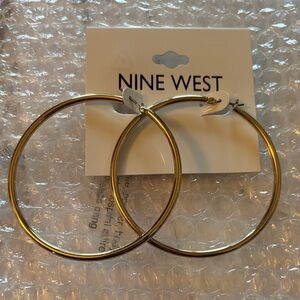 Nine West Classic Gold Hoop Earrings
